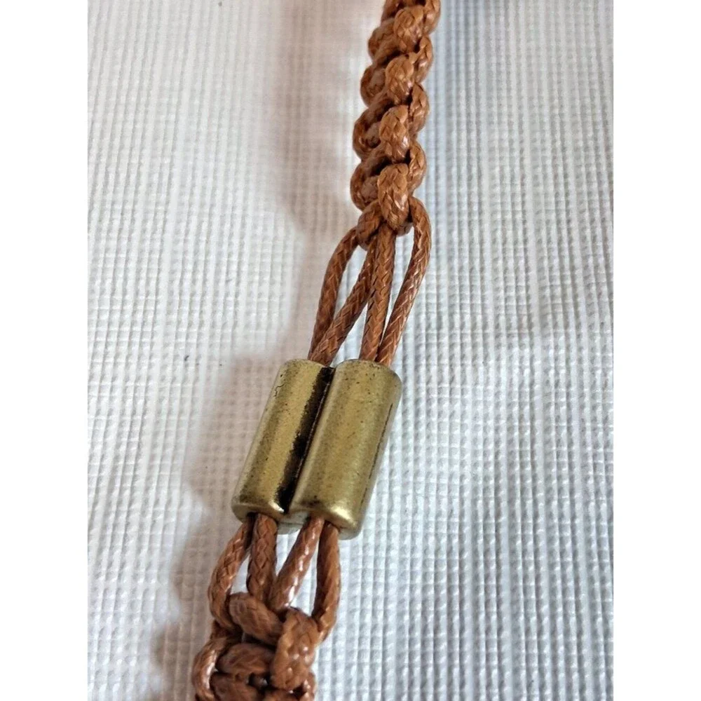 Paparazzi Brown Brass Tone Offshore Drifter Unisex Braided Cord Fashion Necklace